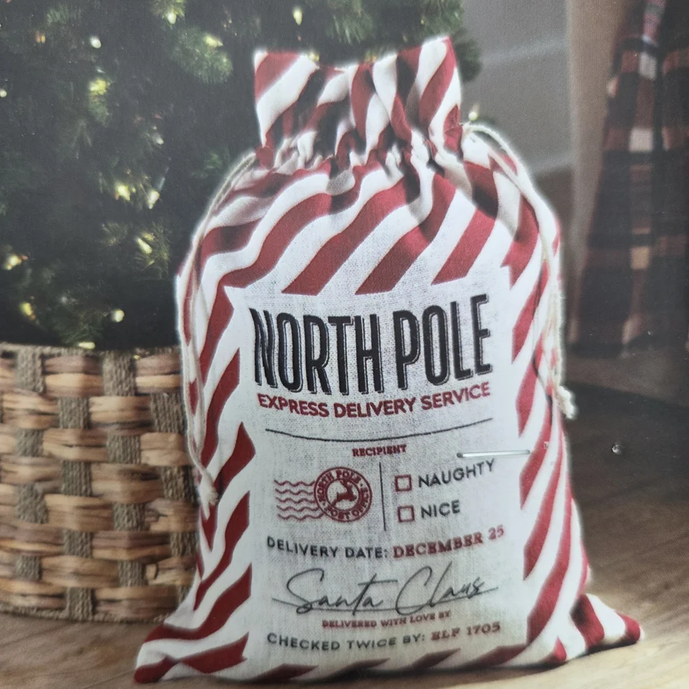 North Pole Express Delivery Burlap Sack